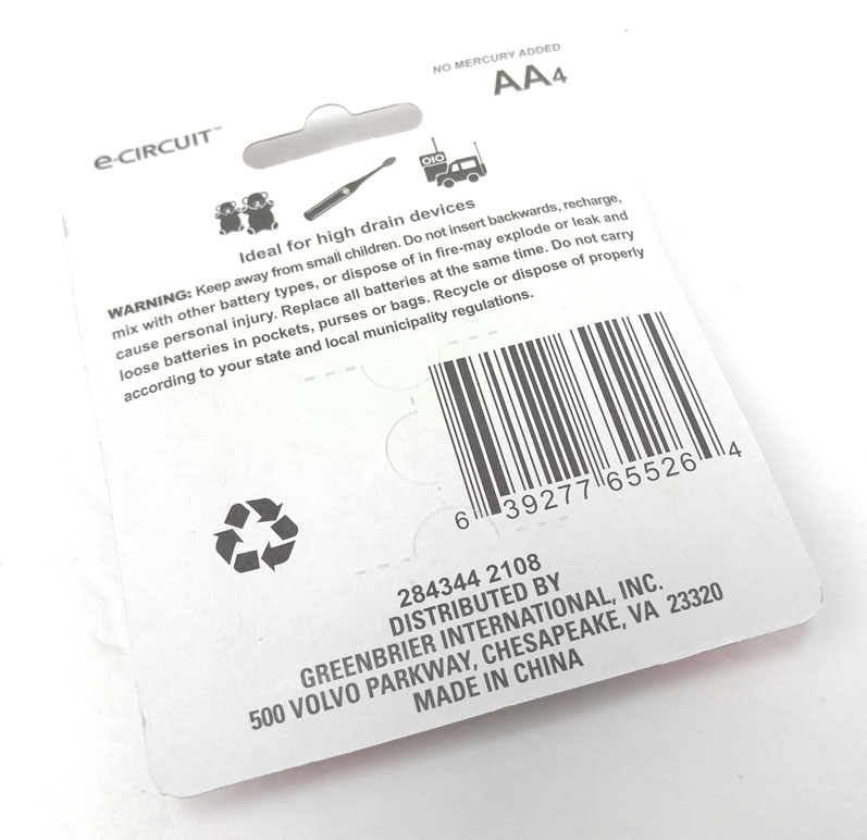 E-Circuit AA - 4 pack 284344